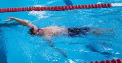 Back Crawl (Backstroke) Open Turn This open turn is used for recreational swimming. When swimming back crawl, you must gauge your distance as you approach the wall.