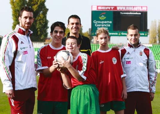 players with intellectual disabilities during European Football Week 2013.