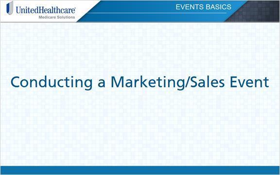 6. Conducting a Marketing/Sales Event