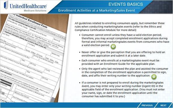 6.19 Enrollment Activities at a Marketing/Sales Event For example.
