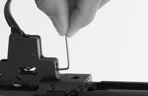 To increase the trigger pull weight, turn the adjustment screw that is furthest from the action in a clockwise direction using a 1 / 16" Allen wrench. NOTICE!