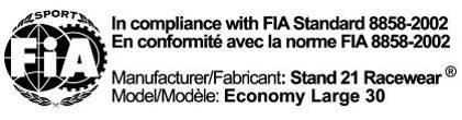 HANS approuvés selon FIA 8858-2002 Approved HANS according to FIA 8858-2002 Nom du modèle Constructeur Etiquette