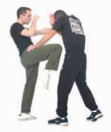 Failing to knee horizontally, instead lifting the knee upwards, makes you vulnerable to being spiked by your opponent s elbows and it s easier for him to block.