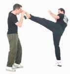 Scoop parry Use this against a kick from either leg of your opponent, though it s best if you use the one on the opposite side to his