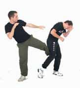 Follow-up with hand, leg, or grappling attacks.