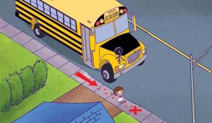 APPENDIX The ten-step rule To cross IN FRONT OF a school bus, take ten steps so that you get farther away from the bus and the driver can see you.