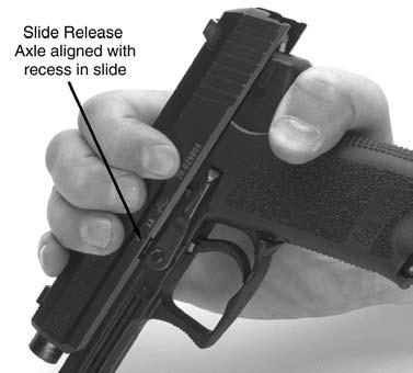 SECTION 6 DIS AS SEM BLY AND ASSEMBLY Be sure you pistol is clear by following the instructions on the inside cover or page NOTE: Photographs in this section show USP Compact models, disassembly and