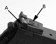 Using an appropriate screw driver, the rear sight can be precisely adjusted to align with the point of impact (Fig 28 & 29).