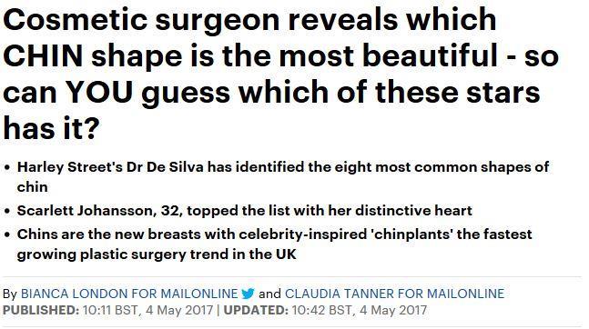 A surgeon to the stars has revealed the most desirable chin shapes - and the most popular ones may take you by surprise.