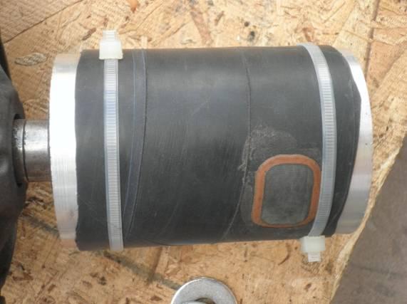 Slide cylinder over alternator shaft b.