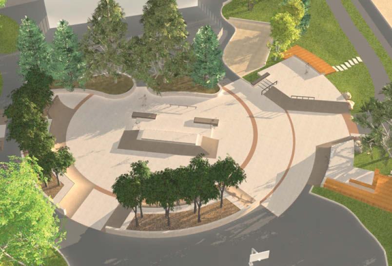 Ambleside Designed by Newline Site Details: Beach front, seating to watch skaters & attached to main beach promenade; Plaza design offers both street & transition features including