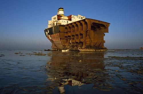 discharged from ship breaking and