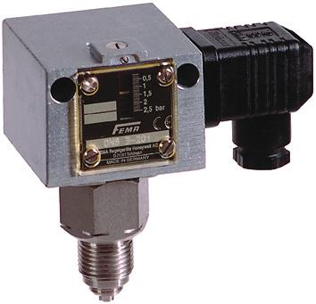 36 DNS type series Pressure switch with stainless steel sensor system, with optional plastic-coated housing DNS 3-201 of the DNS series are suitable for monitoring and controlling pressures in