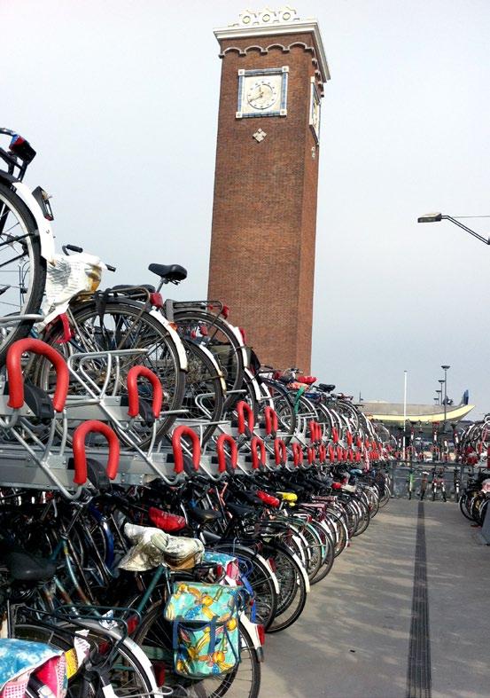 This means that multi-tier bike racks are the best solution. Increasing numbers of train passengers use bikes to get to or from the station, so the demand for good bicycle parking is growing.
