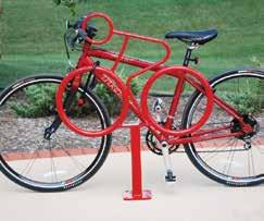Powder Coated ADB-4-PS 1,229 (128) 1,289 (131) Advocate (2 To 4 Bikes) - 6' L - Powder Coated Stainless Steel Imaginative Allows Locking of Frame and Wheel with U-Lock Tamper-Resistant Construction