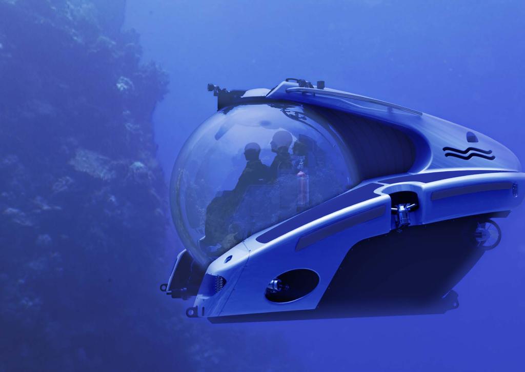 ENDLESS DIVING The Pressure-Tolerant Battery System does not just make the C-Researchers lighter and more compact than any other submersible in its class, it also doubles the battery capacity.