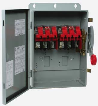 Heavy-duty non-fusible switches Amperes NEMA rating 4. Switching base 5.