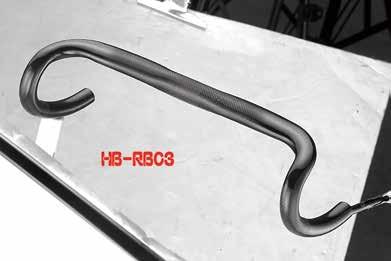 58 HANDLEBAR AL6061-T6 with 3K carbon wrap Ø31.8mm HB-RBC1 ANATOMIC-BEND HB-RBC1-1 COMPPACT HB-RBC3 58-01 with 3K carbon wrap SPEC: 31.