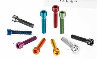 72 ACCESSORIES M5A10K 72-01 M517-F 72-02 M630 72-03 M517 72-04 Special shape of the screw, which can cover the bottle cage hole on the frame. MATERIAL: AL7075 SPEC: M5x0.8 LENGTH: 10mm MAX: 6N.