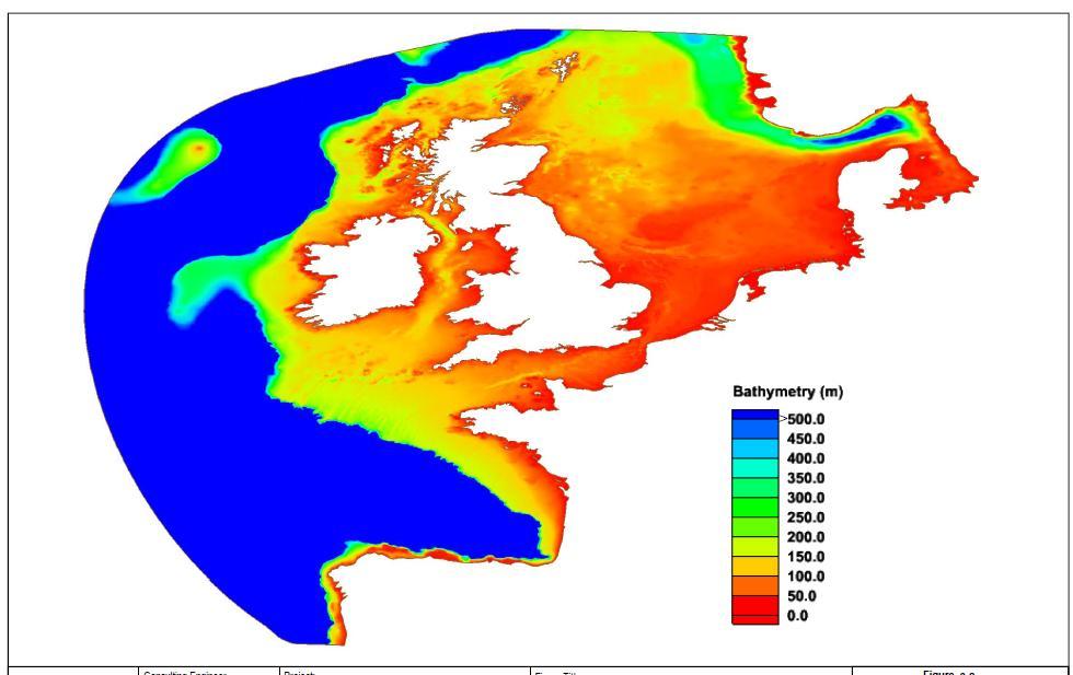 Scottish Shelf Waters (SSW) FVCOM model extent Tidal boundary TPXO7.