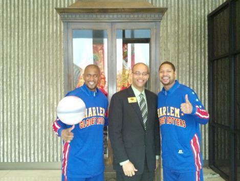 The proclamation was presented to commend Buckets Blakes of the globetrotters for a job well done with reaching out to the children by presenting