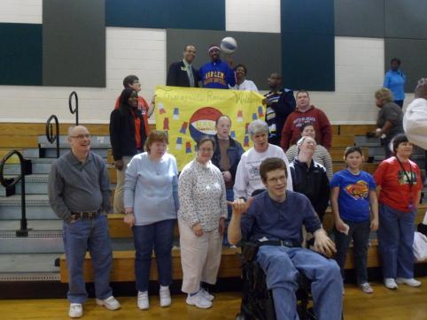 THERAPEUTICS RECREATION On Wednesday March 7th, TR participants traveled to Frank Chester Recreation Center to watch Anthony "Buckets" Blakes of the Harlem Globetrotters do an interview for a local