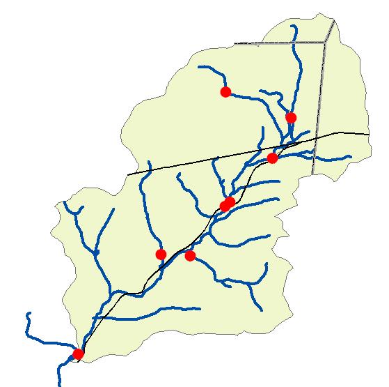 Figure 1. Coles Creek drainage basin (405C).