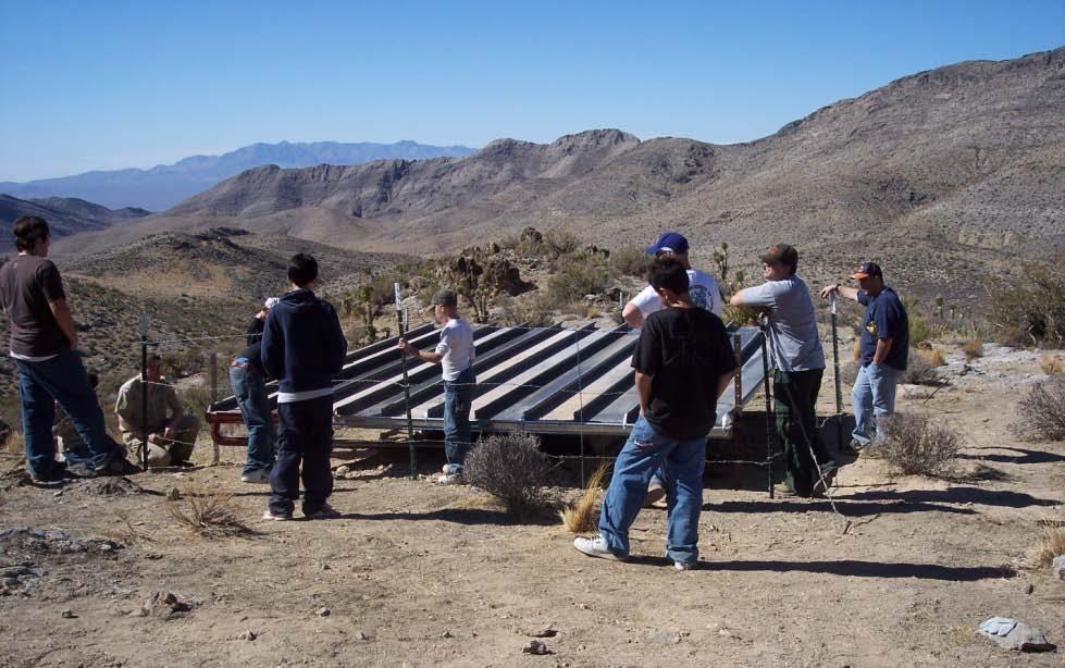 Volunteers from the Boy Scouts of America in the Spring Mountains of Clark County, Nevada, 2008.