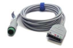 5 3/5 Lead ECG Cable, 12 pin 0010-30-42719 ECG Cable: 3/5 Lead,