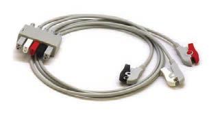 Lead ECG Pinch Clip Lead Wires - Adult /Pediatric 0010-30-42726 3 Lead ECG wires, Clip, Adult/Pediatric, TPU, AHA, 24" Compatible with DPM 4, DPM 5, DPM 6,