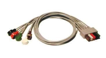 Snap Compatible with Tel-200 5 Lead Mobility ECG Snap Lead Wires - 24" 009-004782-00 ECG Mobility Lead