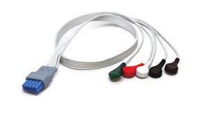 17m, T1 12 Lead ECG Lead Wires, Limb 0010-30-42906 Lead Wires, Limb, for 12 Lead ECG Monitoring Compatible with DPM6, DPM7, Passport
