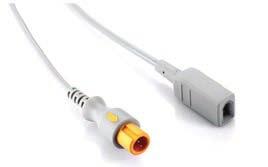 Compatible with DPM 6, DPM 7, Passport 8, Passport 12, Passport 12m, Passport 17m, T1 MR Temperature Cable 0011-30-37391 Temperature extension cable for use with Mindray disposable temperature probes