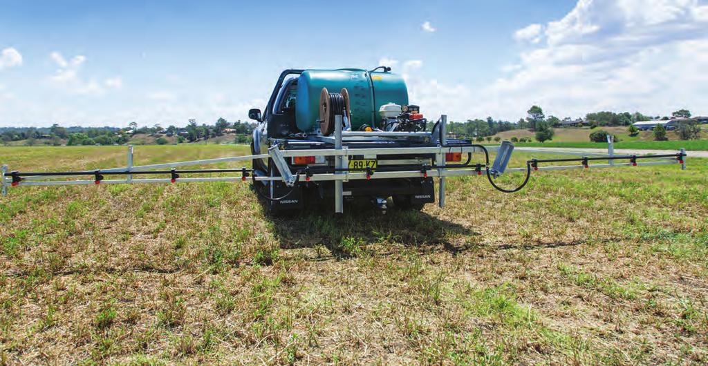 ULTIMATE FIELD SPRAYERS WITH MANUAL HOSE REEL Ultimate Field Sprayers offer ULTIMATE versatility with 4 different tank and pump sizes available and the option to fork, sling or tow with the easy to