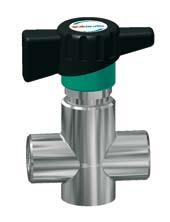 Diaphragm shut-off valve MVA 5 / 53 For inert, reactive, flammable and oxidizing gas and gas mixtures. purity max. 6.
