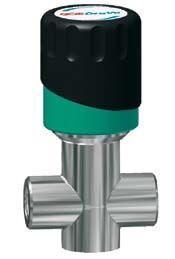 Diaphragm shut-off valve MVA 51 G For inert, reactive, flammable and oxidizing gas and gas mixtures, purity max. 6.