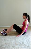 Turbo Kick Technique and Moves 31 Form Figure 2.73: Sit on a Soft Surface Figure 2.74: Lie back on Soft Surface Figure 2.75: Arm Placement for Crunch Figure 2.