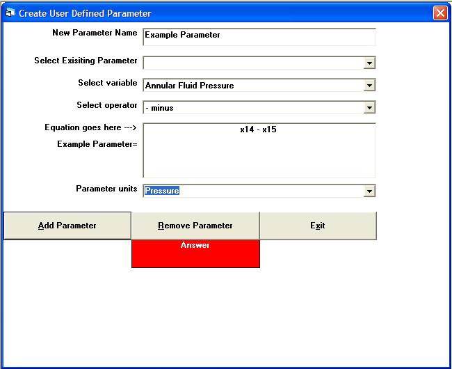 User Defined Parameters TAS has a special feature which virtually makes the program programmable.