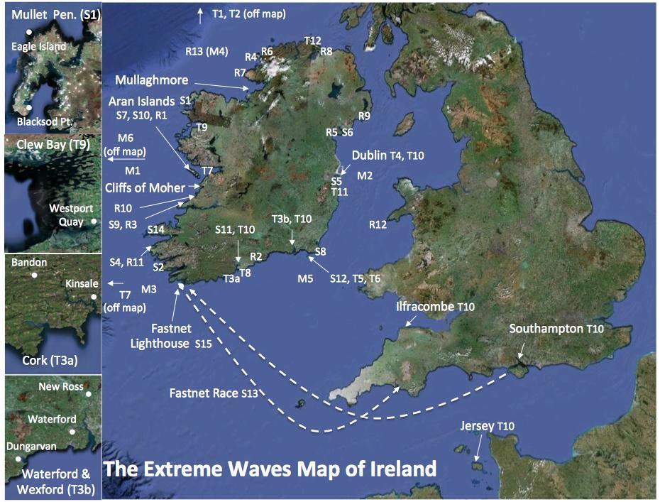 Irish Wave Climate A long history of large waves: storm to freak waves