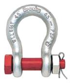 Crosby Bolt Type Shackles Crosby Products G2130 / S2130 Bolt Type Anchor Shackles G2130 S2130 Bolt Type Anchor shackles with thin head bolt nut with cotter pin.