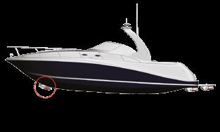 In order to achieve the optimal efficiency of YACHT THRUSTER when used as bow thruster, it should be positioned as far down and as far forward as possible, though 30cm (9 inches to the center of the