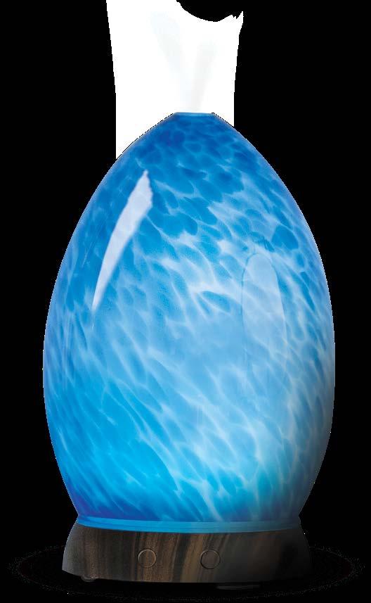 This beautiful hand-blown glass pattern inspired by the oceans of the world is merged into a natural