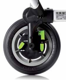 - wheel stop brake: useful while positioning the child and during transportation of the walker.