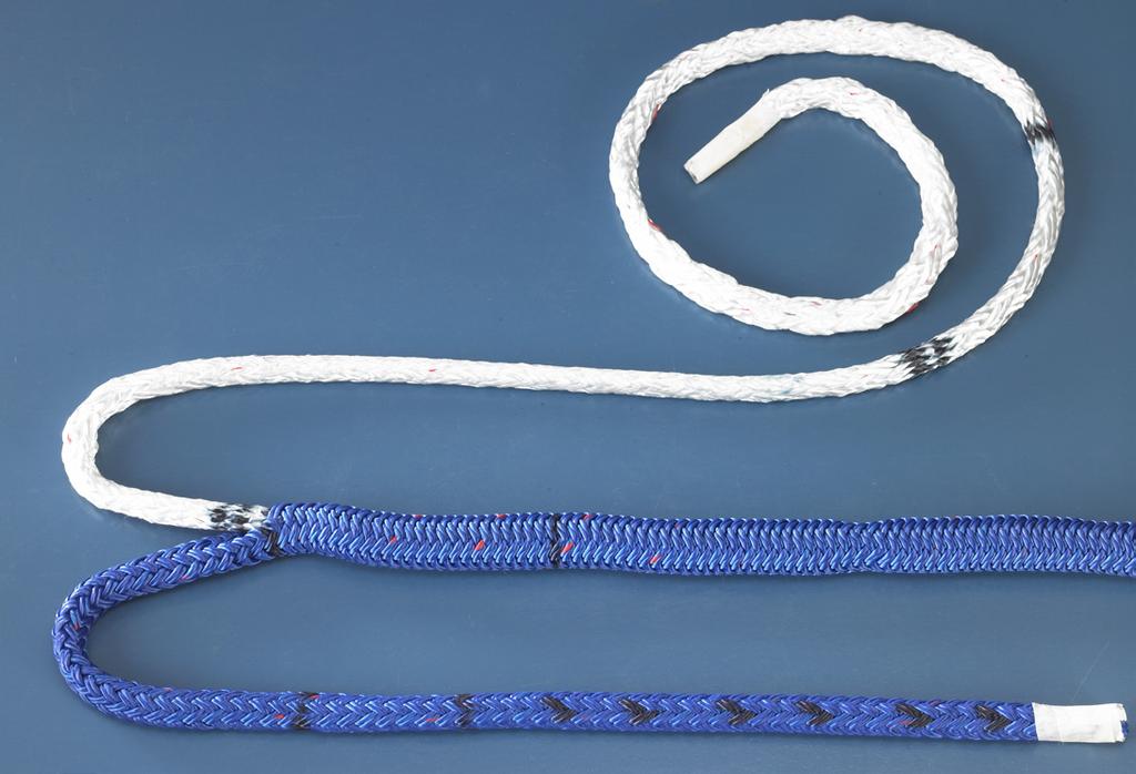 From Mark count five consecutive left or right strands toward the end of the rope and mark the 5th left and right strand pair.