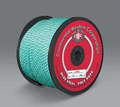 The rope is very strong, easy to handle and offers twice the wear life compared to regular polypropylene.