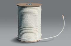 It has a sash cord type construction, with a galvanized wire center protected by a solid braided polyester jacket.