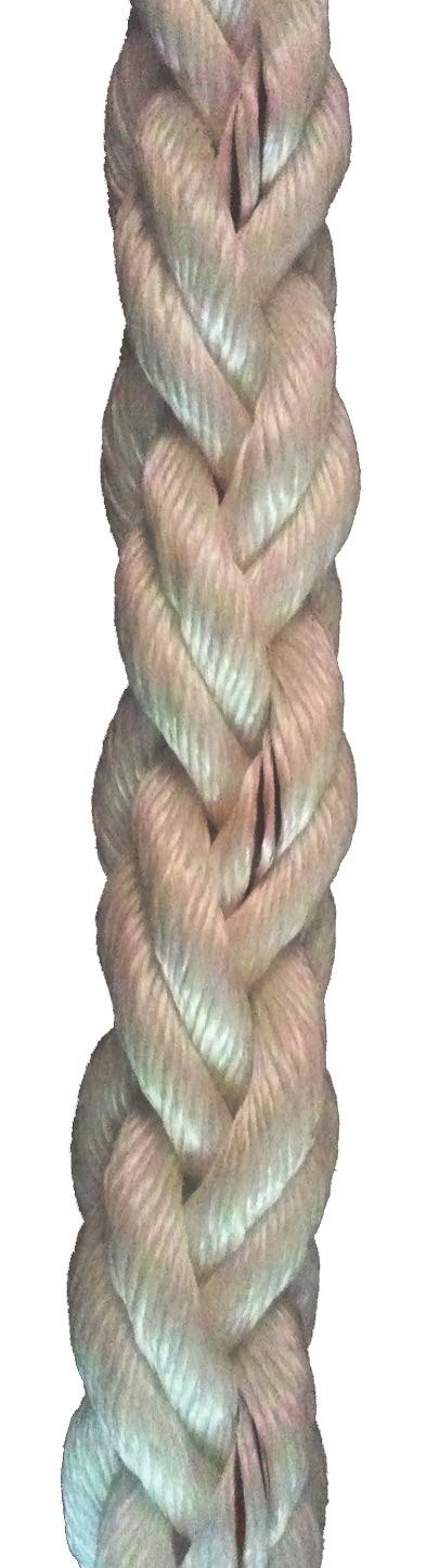 MSM-S8 Mixed Rope (8-Strand, Polypropylene & Polyester) Features: - Light, stronger than nylon and easy to handle - Excellent resistance to chemical and water absorption - Low elongation, retain