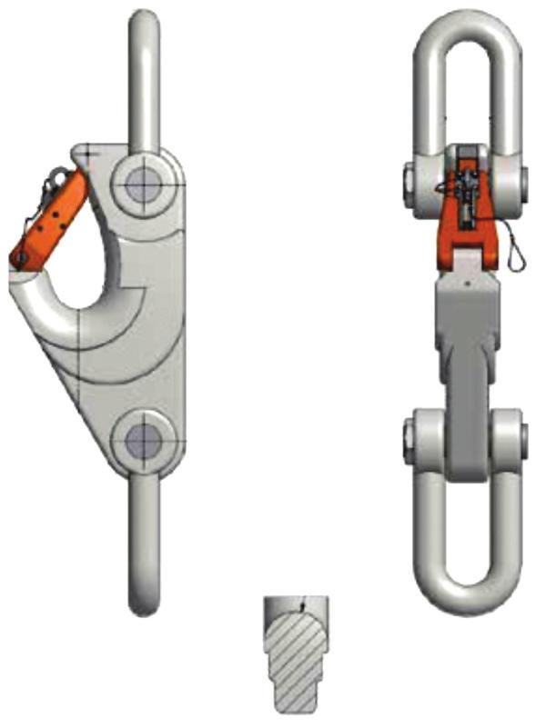 ROV Load Transfer Hook Maintaining full integrity and security of the load, the hook also provides features for secondary load transfer back to the support vessel if any of the components on the