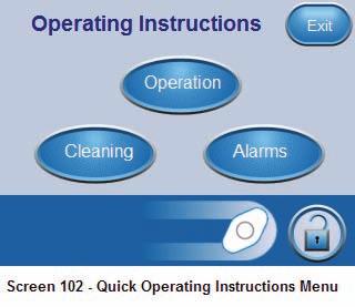 Onscreen Operating Instructions Help Menu 1. Press Help to access the Help Menu. Operating Instructions Patient Mode Operating Instructions 2.