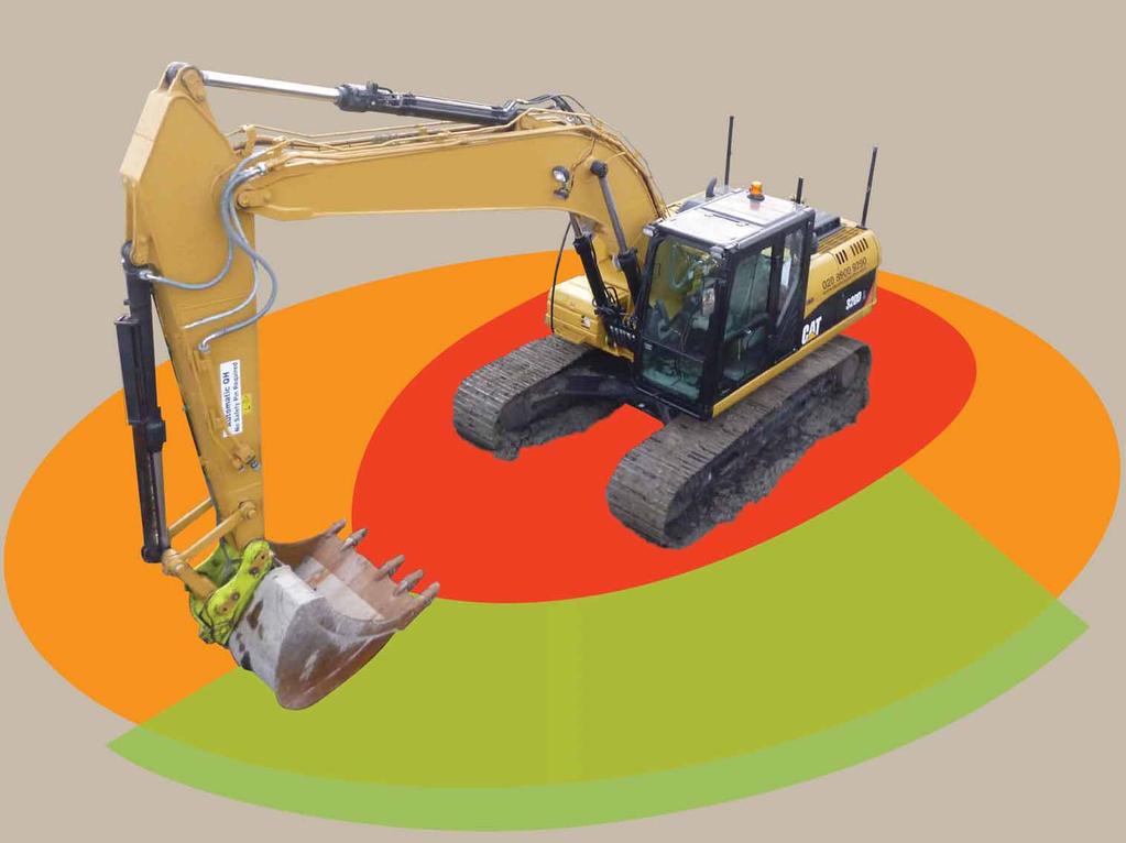 Standard for excavator exclusion zones Zone 1 Zone 2 Machine operator sight line Zone 1 Only enter this zone if you cannot approach from the excavator operator line of sight.